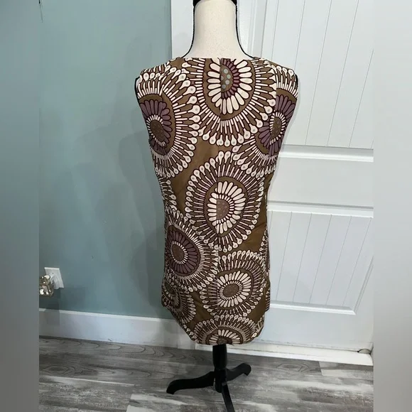 Lafayette 148 New York retro mod sleeveless printed shift dress size 2 - Picture 6 of 8